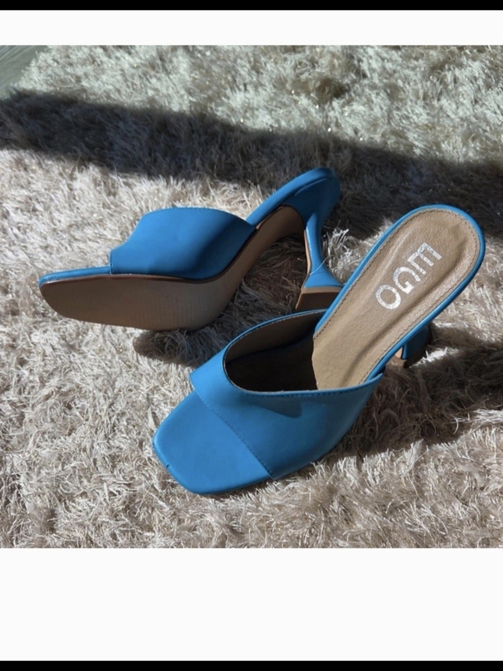 Blue Mule Sandal Heels 7